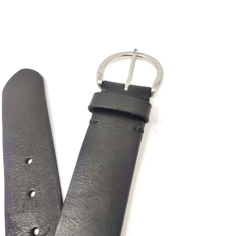 Gap Belt Womens Medium Black Leather Solid - Picture 2 of 8